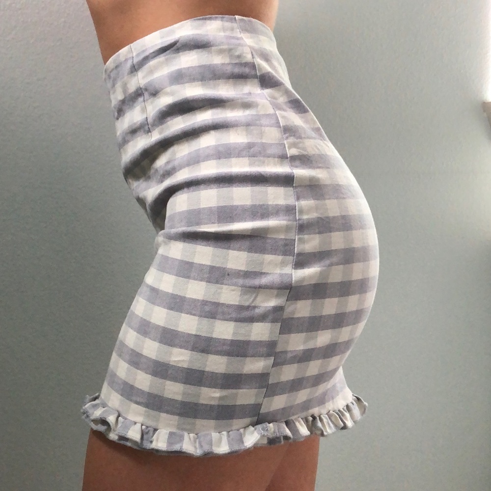 URBAN OUTFITTERS PURPLE AND WHITE PLAID SKIRT